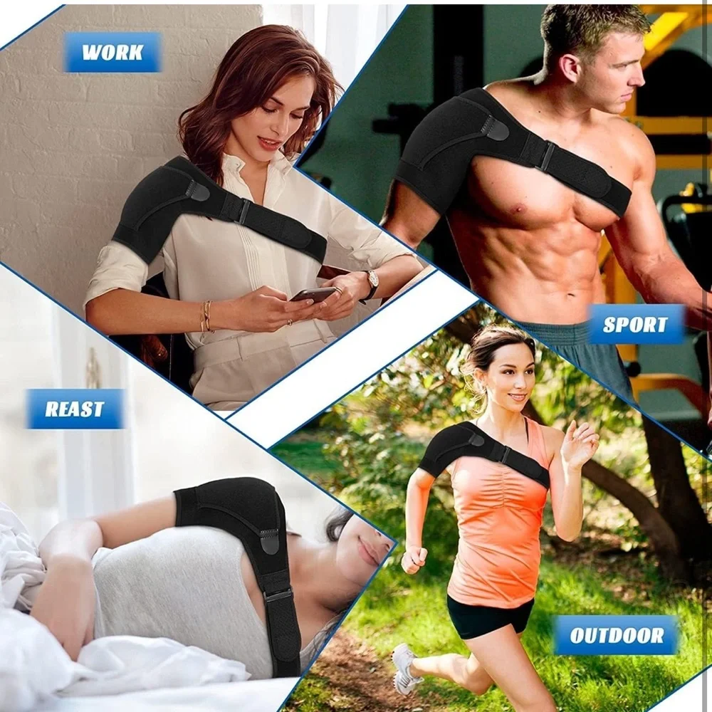 Adjustable Shoulder Support Brace Black NEW